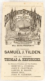 TILDEN AND HENDRICKS 1876 BALLOT.