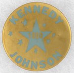 GOLD KENNEDY JOHNSON 1960 STAR DESIGN BUTTON.