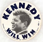 KENNEDY WILL WIN PROFILE 5" PORTRAIT STICKER.