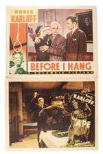 BORIS KARLOFF LOBBY CARD PAIR.