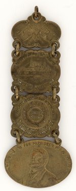 TAFT AND ROOSEVELT PRO-MILITARY EXPANSION METAL FOB.