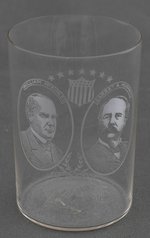 MCKINLEY AND HOBART 1896 JUGATE GLASS.