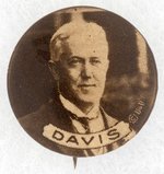 SEPIA JOHN W. DAVIS PORTRAIT BUTTON.