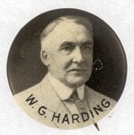 UNUSUAL W. G. HARDING PORTAIT BUTTON.