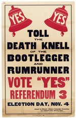 TOLL THE DEATH KNELL PROHIBITION POSTER.
