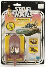 STAR WARS (1978) - LAND SPEEDER DIE-CAST ON 12 BACK CARD.