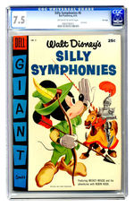 SILLY SYMPHONIES #6 AUGUST 1955 CGC 7.5 OFF-WHITE TO WHITE PAGES FILE COPY.