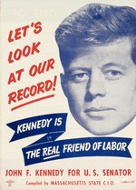 KENNEDY FOR U.S. SENATOR MASSACHUSETTS LABOR PAMPHLET.