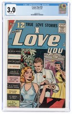 I LOVE YOU #10 JUNE 1956 CGC 3.0 GOOD/VG.