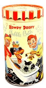 "HOWDY DOODY BUBBLE BATH" CONTAINER.