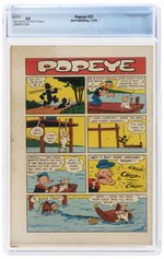 POPEYE #23 JANUARY-MARCH 1953 CGC 4.0 VG.