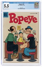 POPEYE #34 OCTOBER-DECEMBER 1955 CGC 5.5 FINE-.