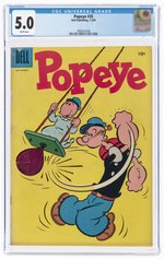 POPEYE #35 JANUARY-MARCH 1956 CGC 5.0 VG/FINE.