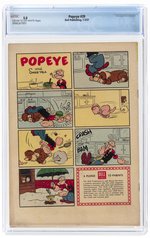 POPEYE #39 JANUARY-MARCH 1957 CGC 5.0 VG/FINE.