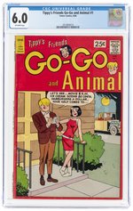 TIPPY'S FRIENDS GO-GO AND ANIMAL #1 AUGUST 1966 CGC 6.0 FINE.