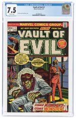 VAULT OF EVIL #1 FEBRUARY 1973 CGC 7.5 VF-.