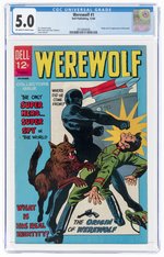 WEREWOLF #1 DECEMBER 1966 CGC 5.0 VG/FINE.