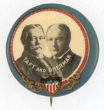 TAFT AND SHERMAN FILIGREE AND SHIELD JUGATE BUTTON.