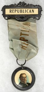 TAFT REPUBLICAN RECEPTION RIBBON BADGE.