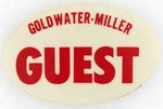 GOLDWATER-MILLER GUEST OVAL BUTTON.