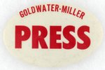 GOLDWATER-MILLER PRESS OVAL BUTTON.