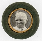 HARRY TRUMAN GREEN RIM CLOTHING BUTTON.