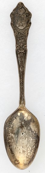 CLARKSBURG WV, THE HOME OF JOHN W. DAVIS STERLING SILVER SPOON.