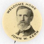 BRYAN: WELCOME HOME JOHN W. KERN PORTRAIT BUTTON.