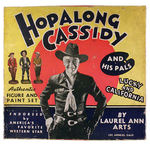 "HOPALONG CASSIDY AND HIS PALS LUCKY AND CALIFORNIA FIGURE AND PAINT SET."