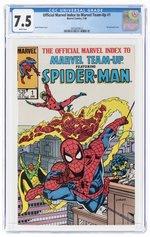 OFFICIAL MARVEL INDEX TO MARVEL TEAM-UP #1 JANUARY 1986 CGC 7.5 VF-.