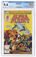 ALPHA FLIGHT #1 AUGUST 1983 CGC 9.4 NM (FIRST PUCK & MARRINA).