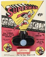 SUPERMAN JUMBO STYLE MOVIE VIEWER ON STORE CARD.