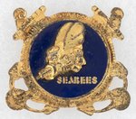 WORLD WAR II PIN MARKED "METAL ARTS / STERLING" ON REVERSE OF "SEABEES".