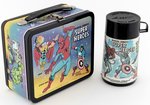 MARVEL COMICS' SUPER HEROES UNUSED METAL LUNCHBOX (COLOR TOUCHED RIM) AND THERMOS.