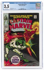 CAPTAIN MARVEL #2 JUNE 1968 CGC 3.5 VG-.