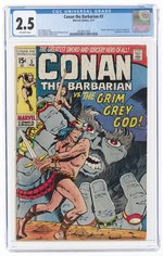 CONAN THE BARBARIAN #3 FEBRUARY 1971 CGC 2.5 GOOD+.