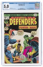 DEFENDERS #17 NOVEMBER 1974 CGC 5.0 VG/FINE.