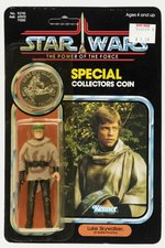 STAR WARS: THE POWER OF THE FORCE (1984) - LUKE SKYWALKER (IN BATTLE PONCHO) 92 BACK CARDED ACTION FIGURE.