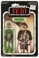 PALITOY STAR WARS: RETURN OF THE JEDI (1983) - LANDO CALRISSIAN (SKIFF GUARD DISGUISE) 65 BACK CARDED ACTION FIGURE.