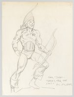 AL MILGROM ORIGINAL ART OF YONDU PENCIL CONVENTION SKETCH.