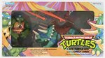 TEENAGE MUTANT NINJA TURTLES (1992) CAVE-TURTLE 2-PACK LEO AND HIS DINGY DINO IN SEALED BOX.