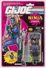 G.I. JOE (1992) NINJA FORCE DICE (V1) SERIES 11/12 BACK CARDED ACTION FIGURE.