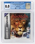 NINTENDO GAME BOY ADVANCE (2005) THE CHRONICLES OF NARNIA THE LION, THE WITCH, AND THE WARDROBE (LRT/A) CGC 8.0.