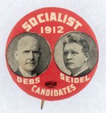 DEBS & SEIDEL 1912 SOCIALIST PARTY JUGATE BUTTON HAKE #SOC-10.