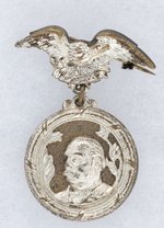 CLEVELAND 1888 HIGH RELIEF BRASS SHELL PORTRAIT BADGE.