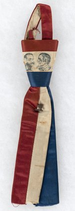 HARRISON & MORTON 1888 CAMPAIGN JUGATE PARADE NECK TIE.