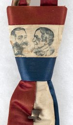 HARRISON & MORTON 1888 CAMPAIGN JUGATE PARADE NECK TIE.