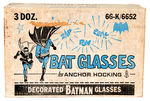 "BATMAN GLASSES." WITH SHIPPING CARTON