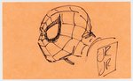 JOHN ROMITA JR. ORIGINAL ART SKETCH OF SPIDER-MAN HEAD PROFILE.