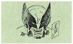 JOHN ROMITA JR. ORIGINAL ART HEAD SKETCHES OF WOLVERINE & DAREDEVIL.